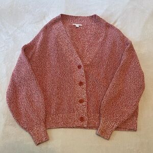 COS orange white Cotton Cardigan M (oversized)